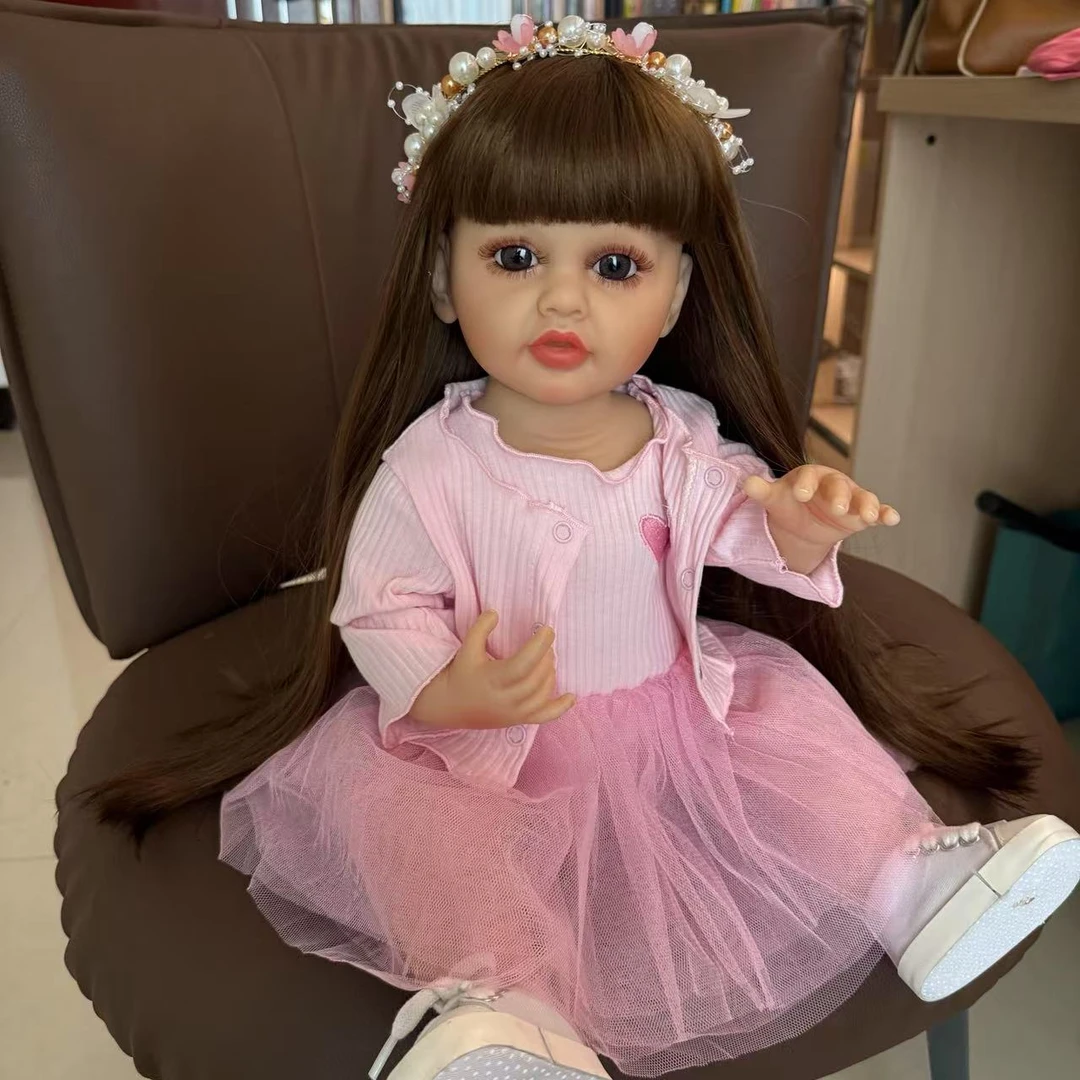 语音对话+学舌全胶仿真娃娃女孩过家家生日礼物