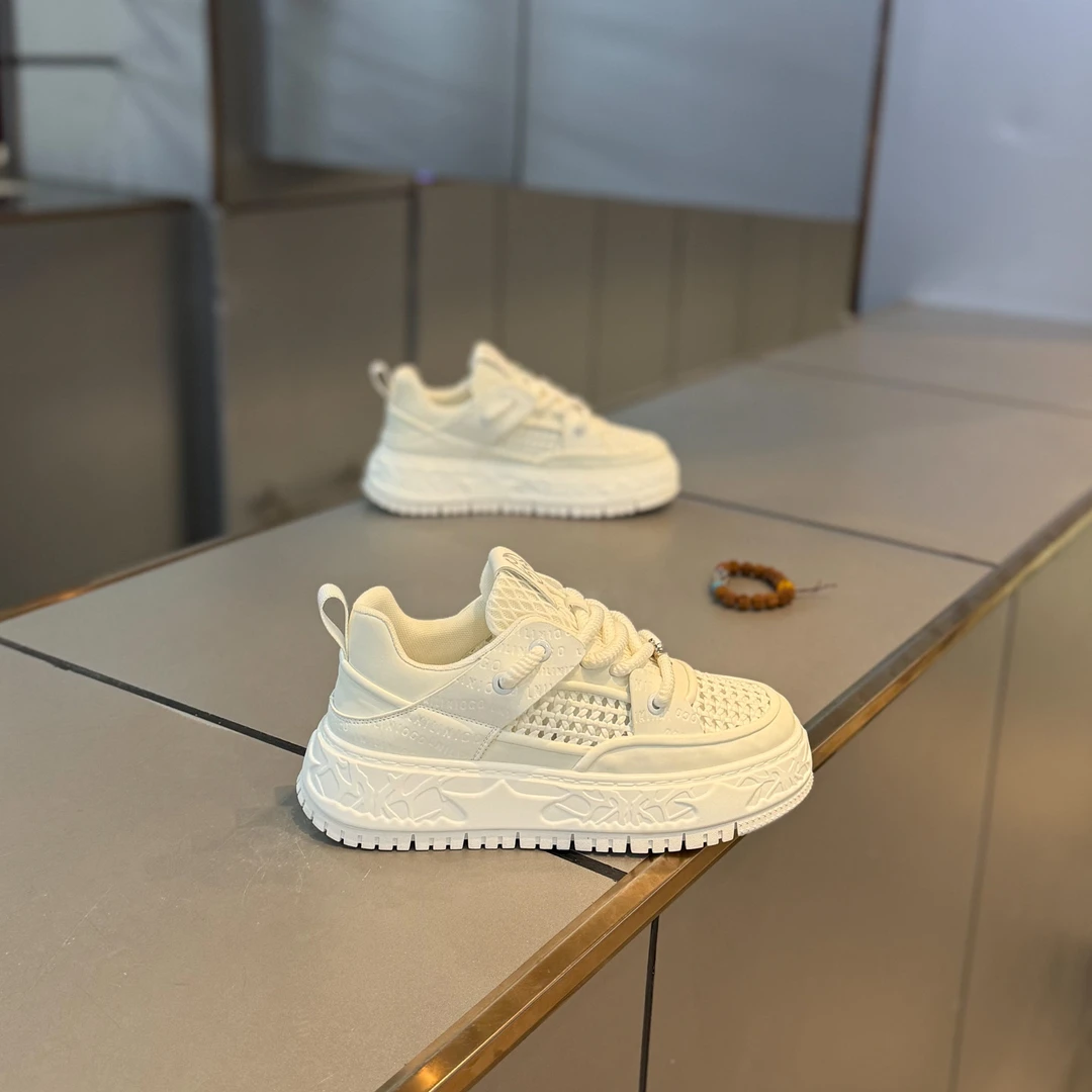 厚底系带擦色男鞋时尚休闲百搭日常潮款流行2025年春夏季新款