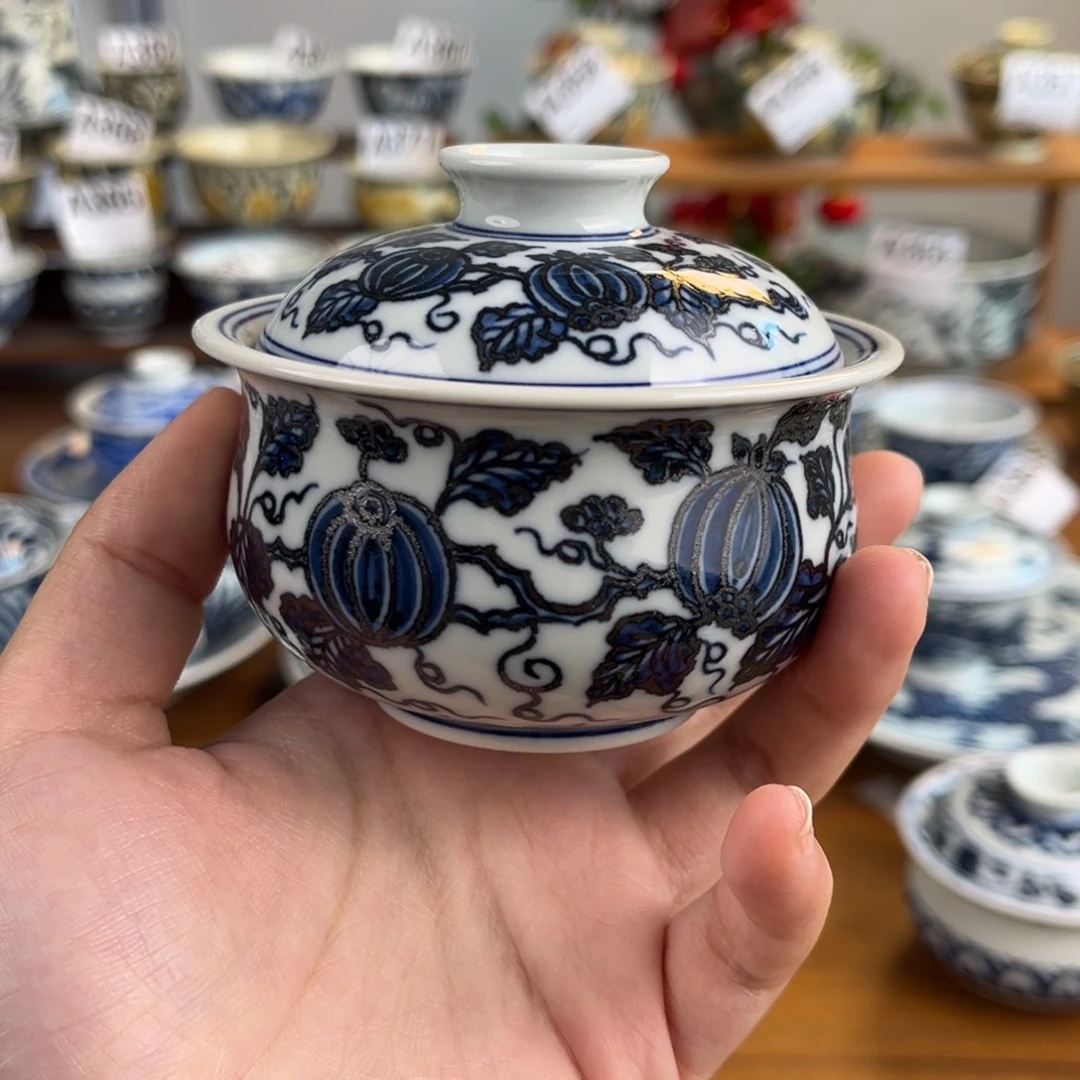 微瑕西瓜布袋盖碗