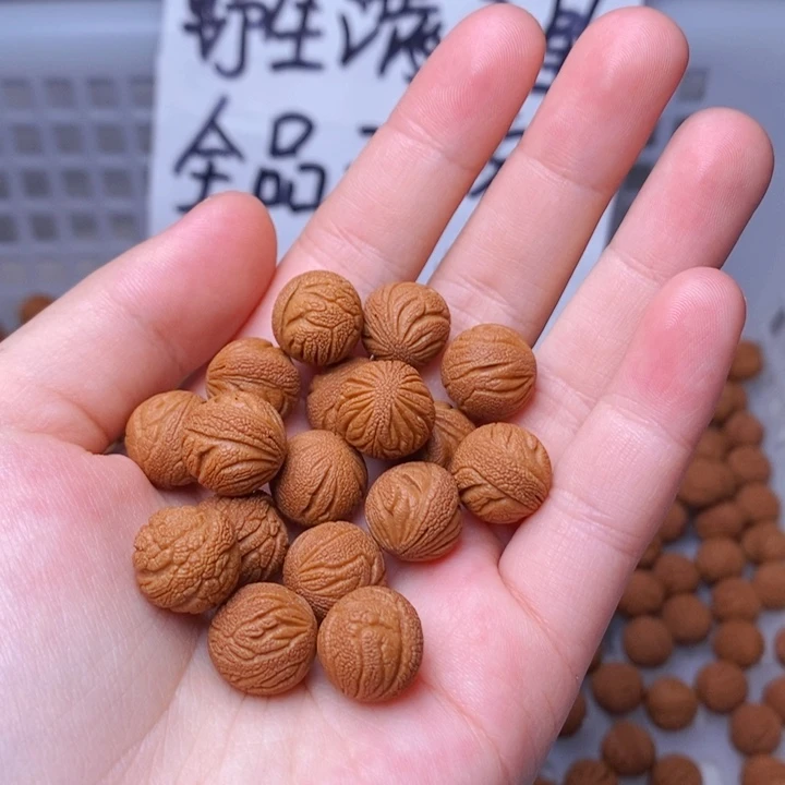 手串桃核野生满天星 13mm左右 20颗 （不打孔）
