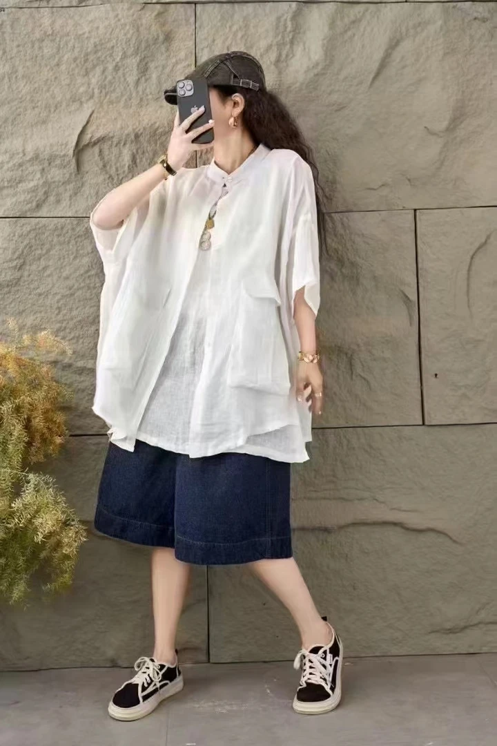 （再见时光）复古衬衫时尚女款休闲百搭