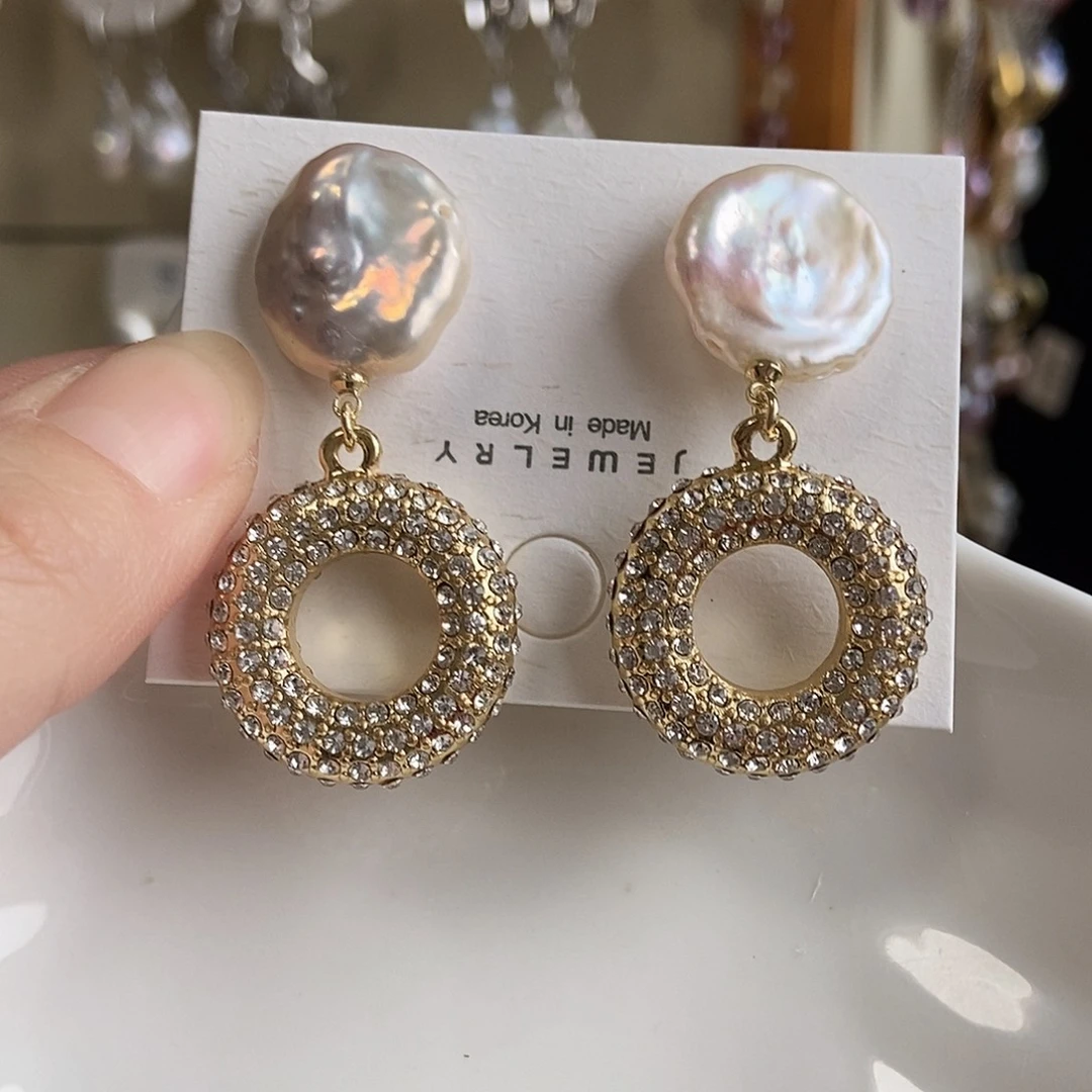 合金颈饰淡水珍珠特价耳饰4652