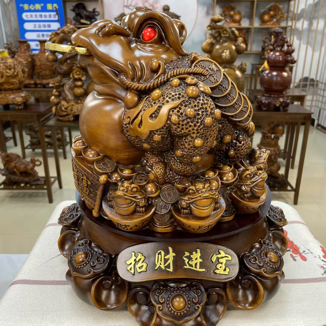 招财进宝金蟾长27高30摆件客厅家居玄关前台收银台店铺开业送礼
