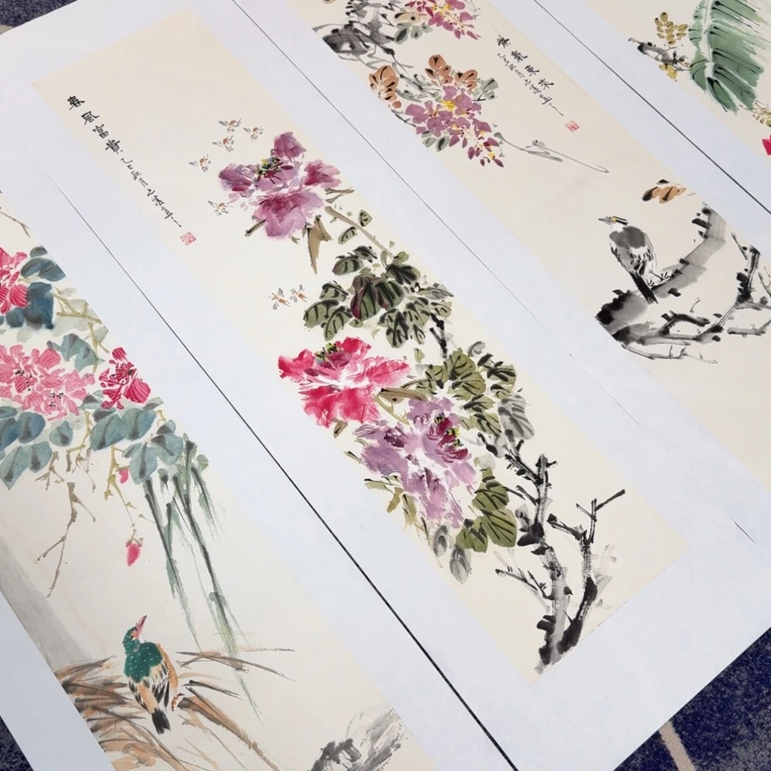 国画国画作品山水花鸟
