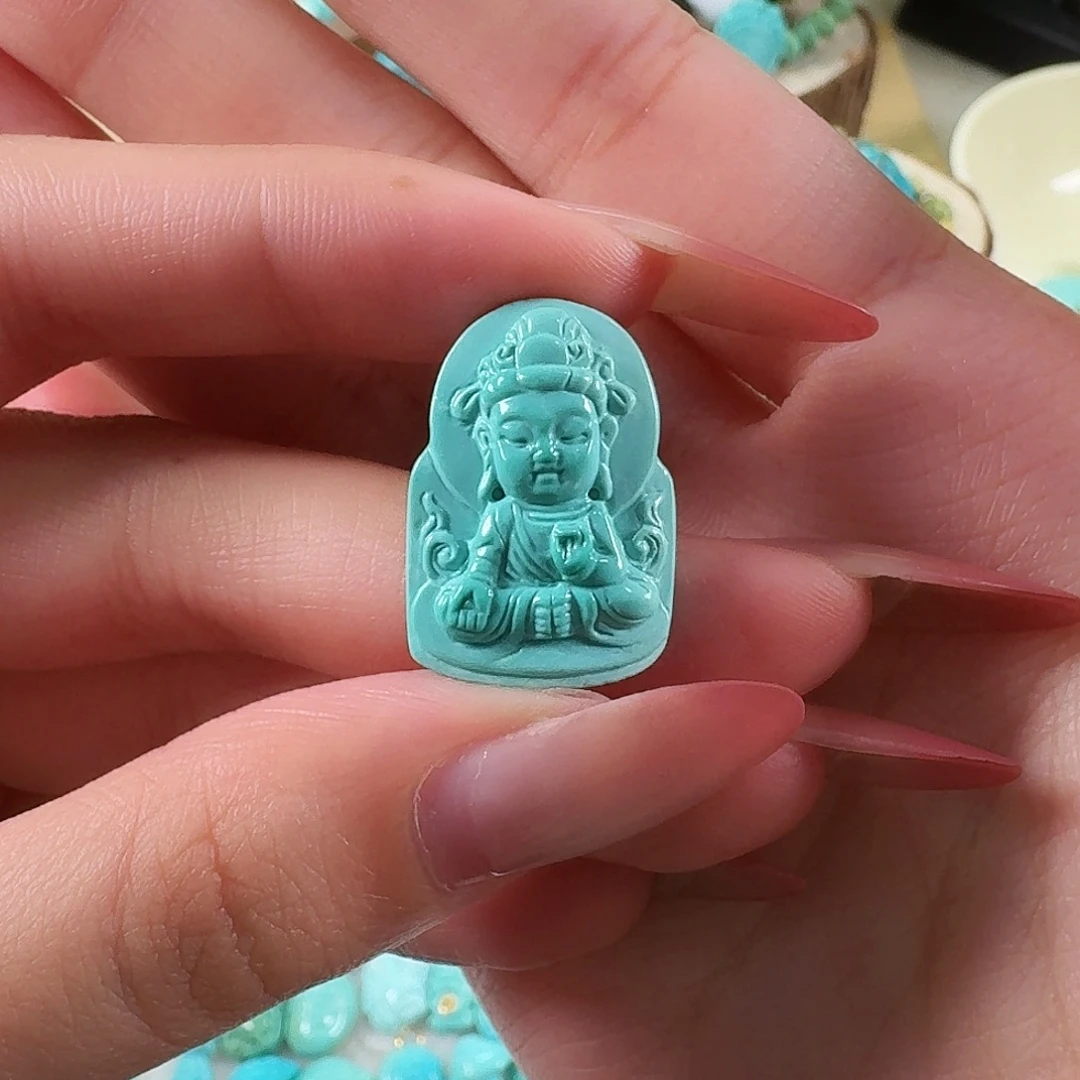 绿松石未镶嵌吊坠(不含链)菩萨