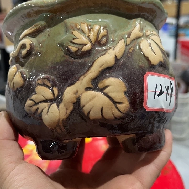 瓷片花盆多肉时尚捏款