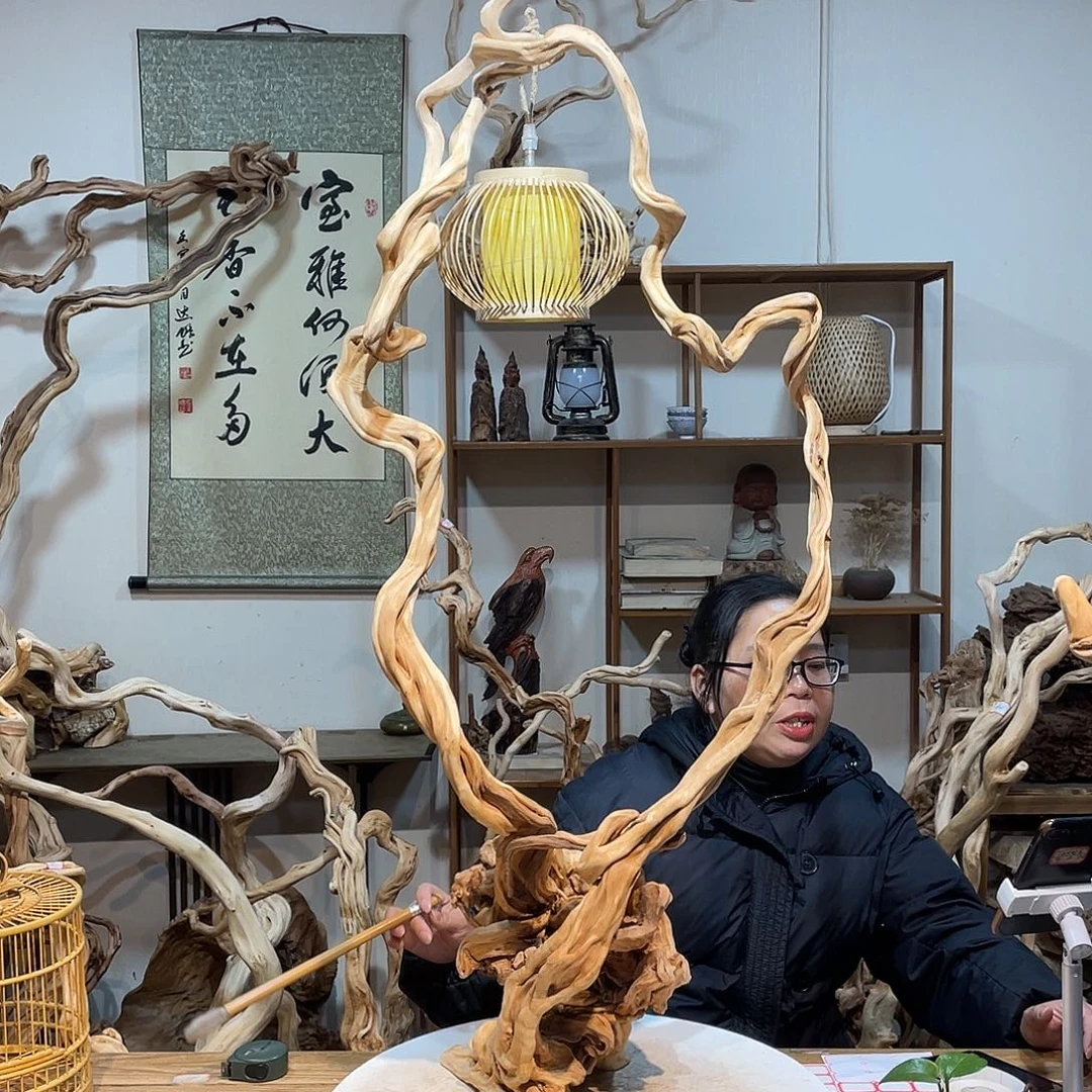 柏木杜鹃根根艺摆件