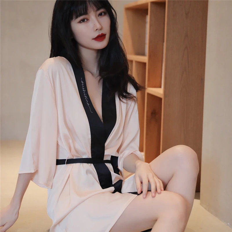 高级感睡衣裙两件套冰丝吊带性感睡袍套装伴娘晨袍送女友闺蜜礼物