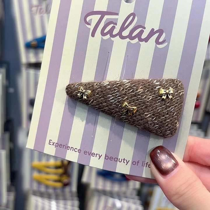 布艺铁合金咖色大三角蝴蝶结