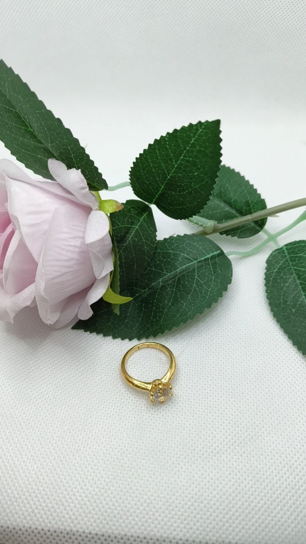 红飞珠宝足金戒指