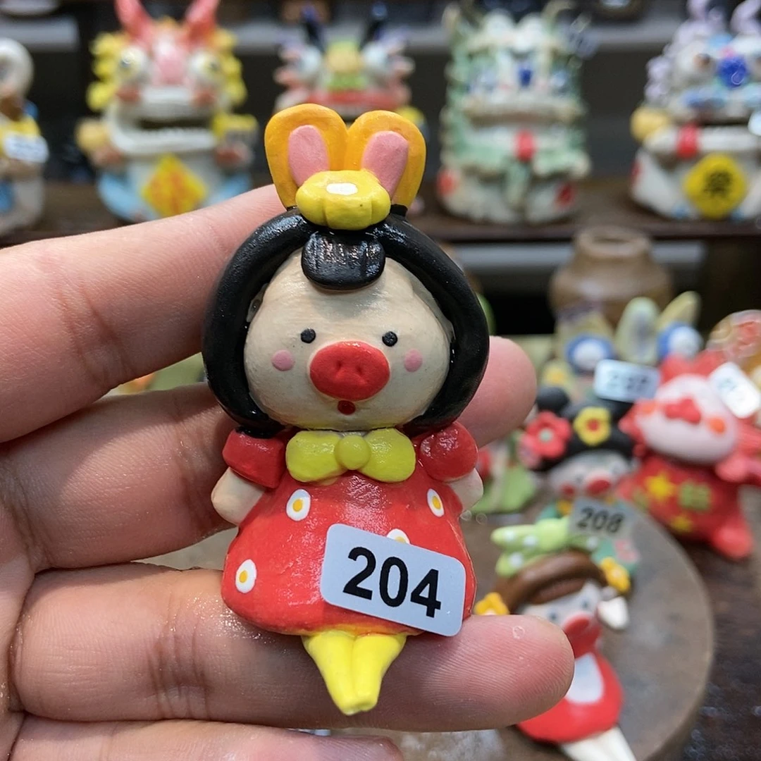 摆件直播间手工抽象陶瓷摆件204