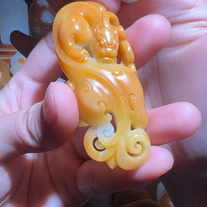 和田玉未镶嵌挂件米****王