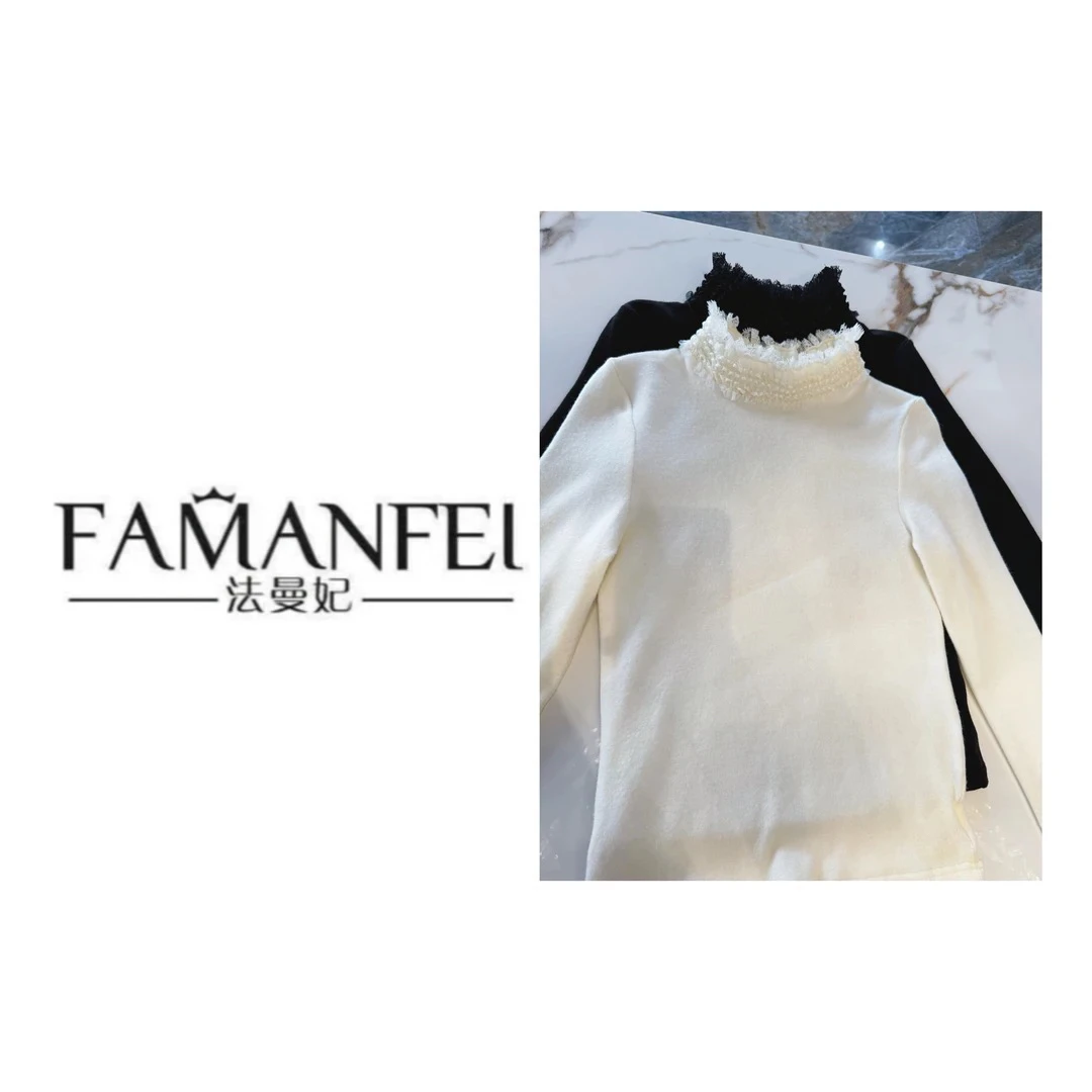 新款显瘦时尚洋气长袖半高领加厚修身羊毛打底衫