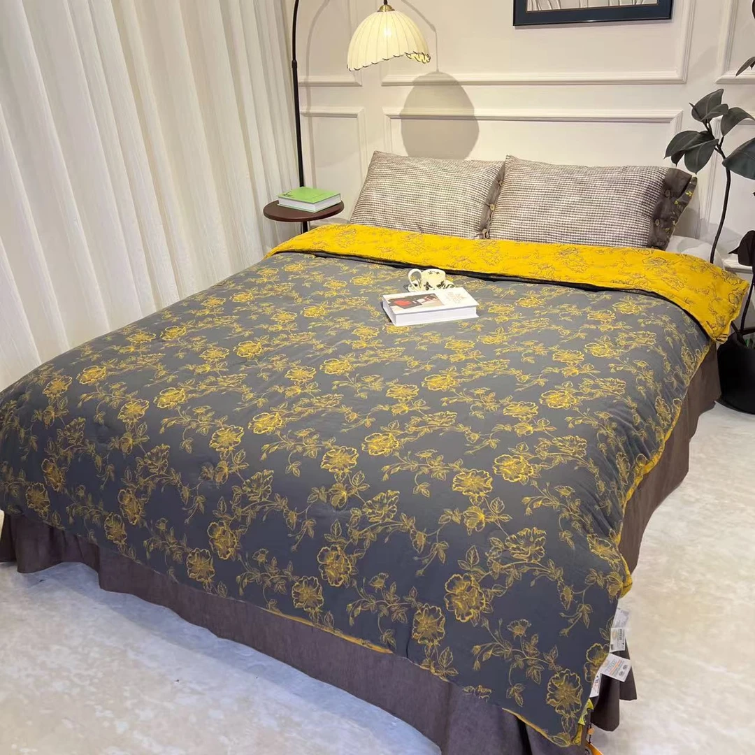 【黑金玫瑰-精品床单布料】245*255cm纯棉柔软亲肤简约风