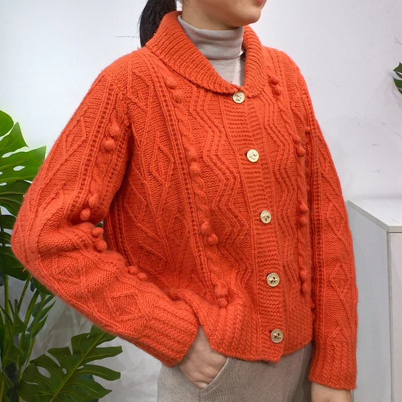 大吉大利开衫 苏瑟兰黛貂3根+帕克拉1根 毛线材料包（纽扣自备）