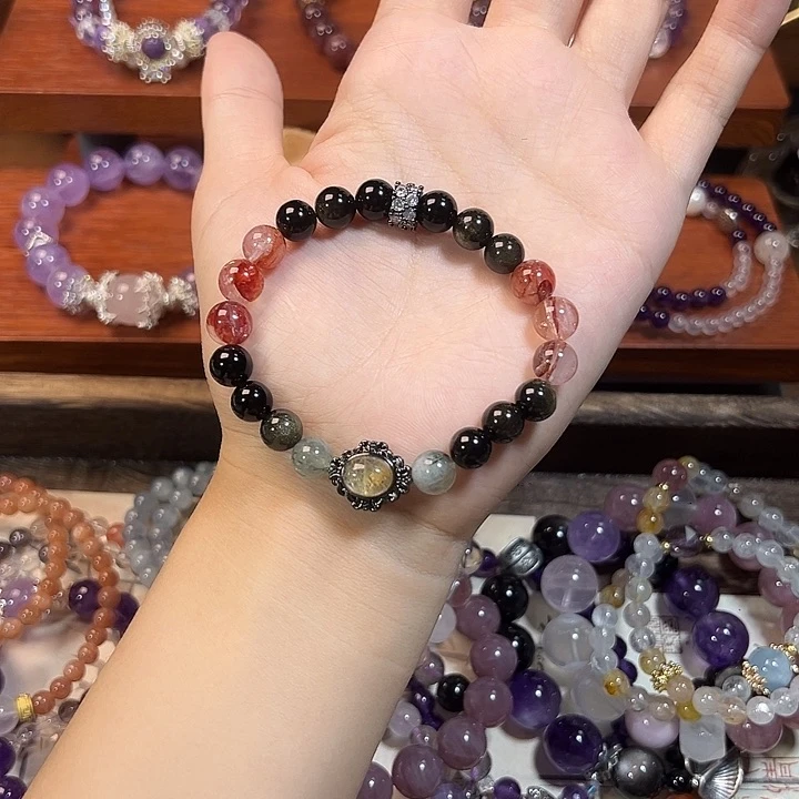 黄晶手镯银S925镶嵌