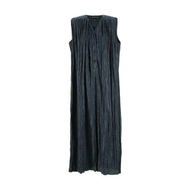 YOEYYOU 设计师品牌25春夏新品直身量感连衣裙时尚简约宽松纯色女