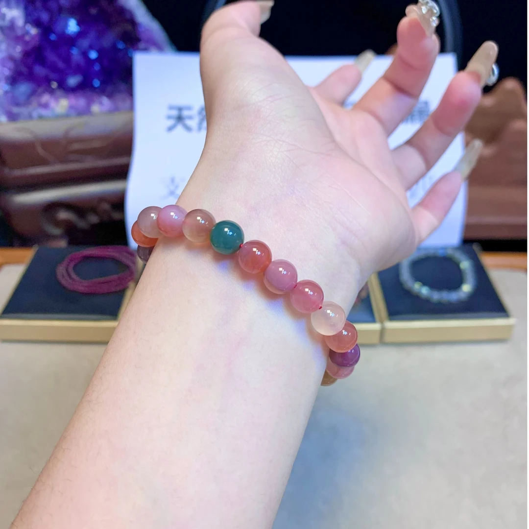 天然盐源玛瑙手串