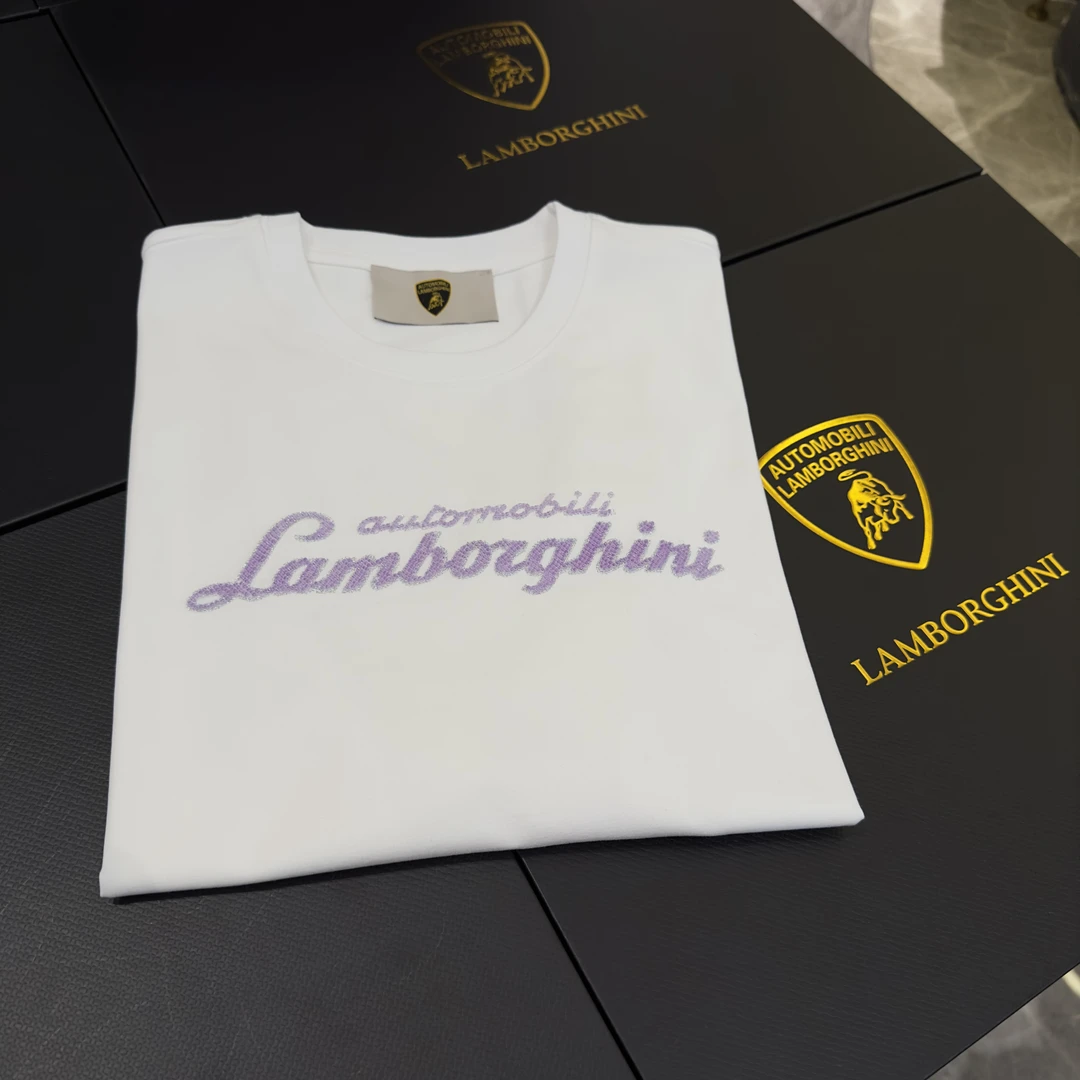 【兰博基尼】2025新款经典重工珠变标志男女款春夏季短袖G8222