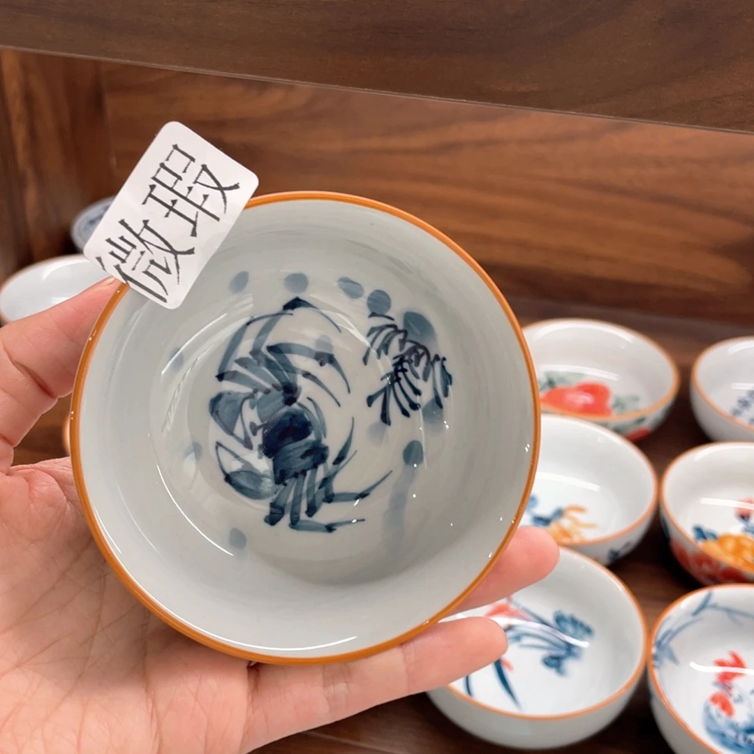 微瑕釉下彩纯手绘