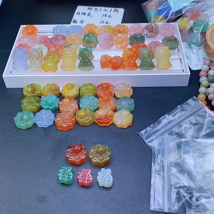 走***鱼玛瑙/玉髓合金车挂