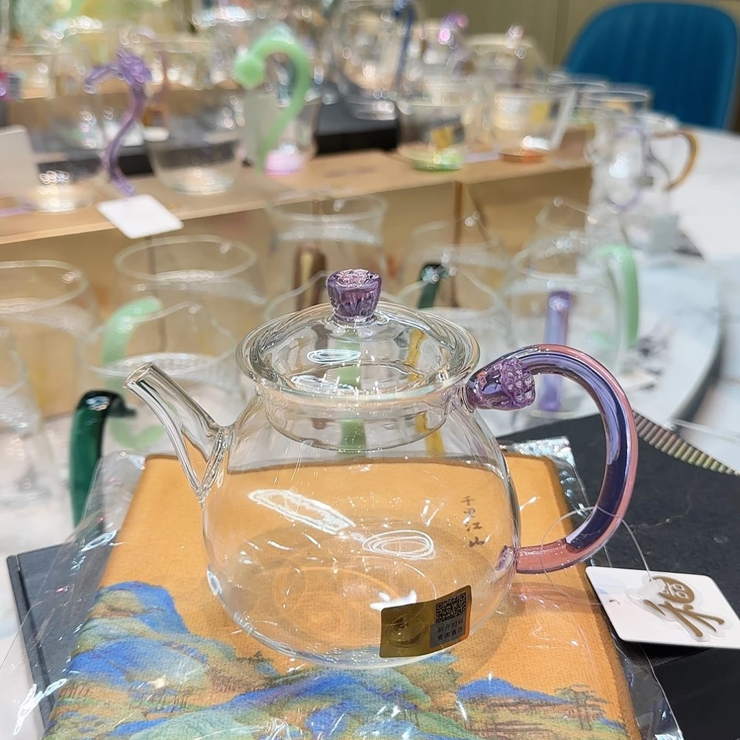 禾器浅紫色清莲壶➕茶巾