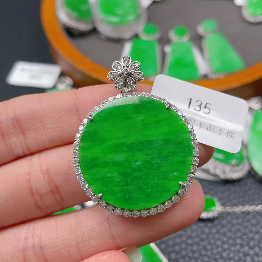 【闪购商品】翡翠吊坠(不含链)银S925镶嵌月***3