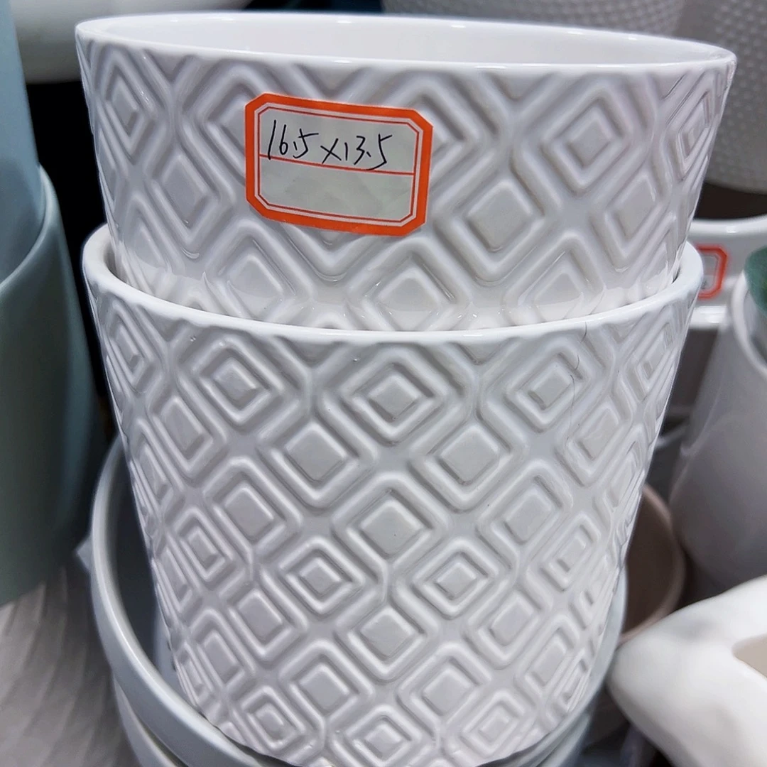 有孔，外贸尾单陶瓷花盆凑单10米包邮