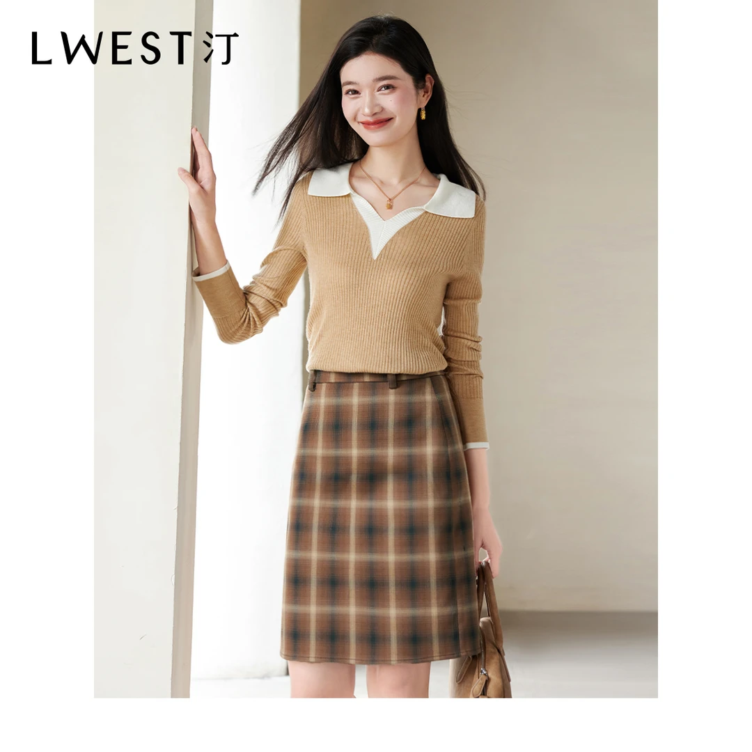 【小春子专属】朗文斯汀高腰显瘦格纹半身裙DTYQ4308C03227