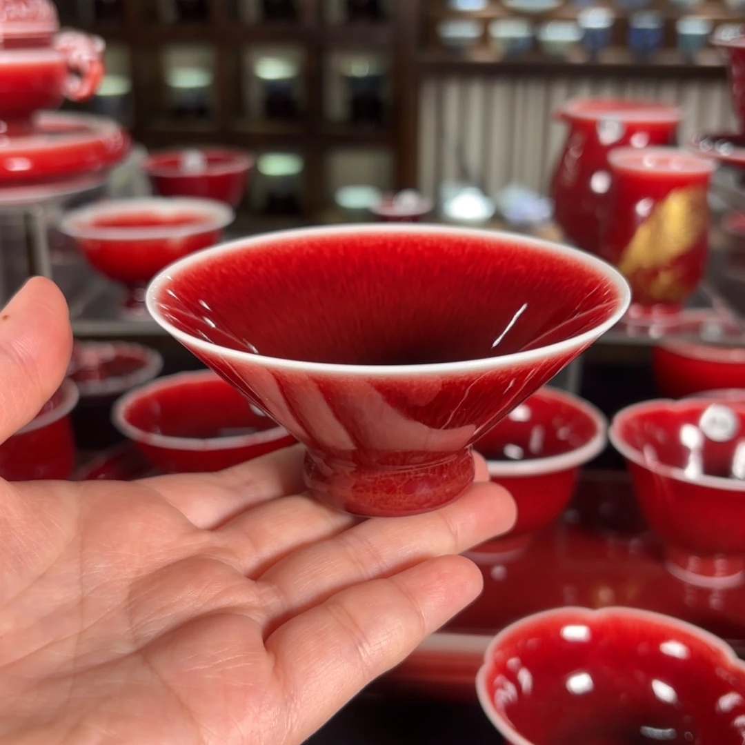 摆件景德镇高温原矿杯