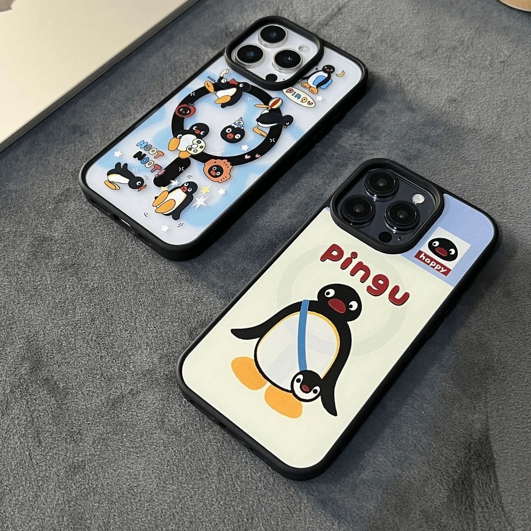 飞虎胜可爱呆萌企鹅适用iPhone17Promax磁吸手机壳苹果16/15/14套