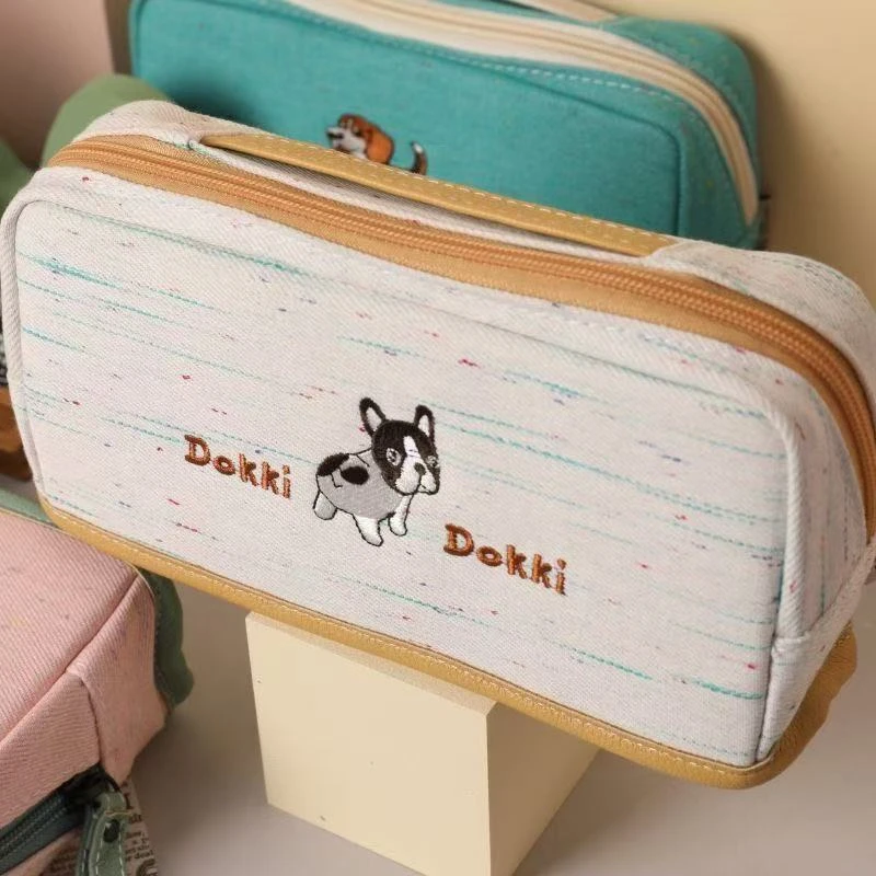 【】玩物文创笔袋大容量学生ins可爱高颜值可立式文具盒新款简约