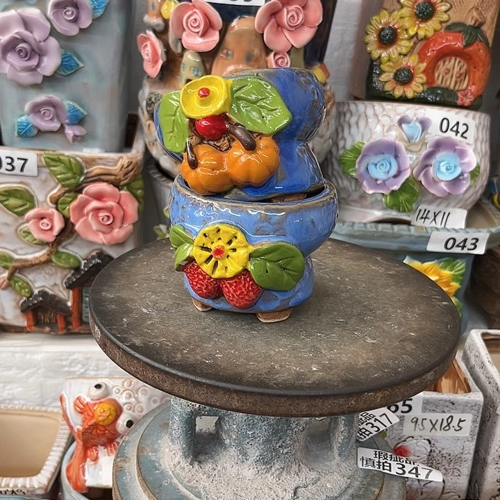 粗陶材质多肉花盆