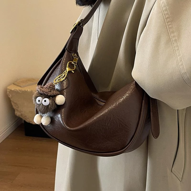 高级感美拉德包包女新款潮时尚流行单肩包春季爆款斜挎饺子包