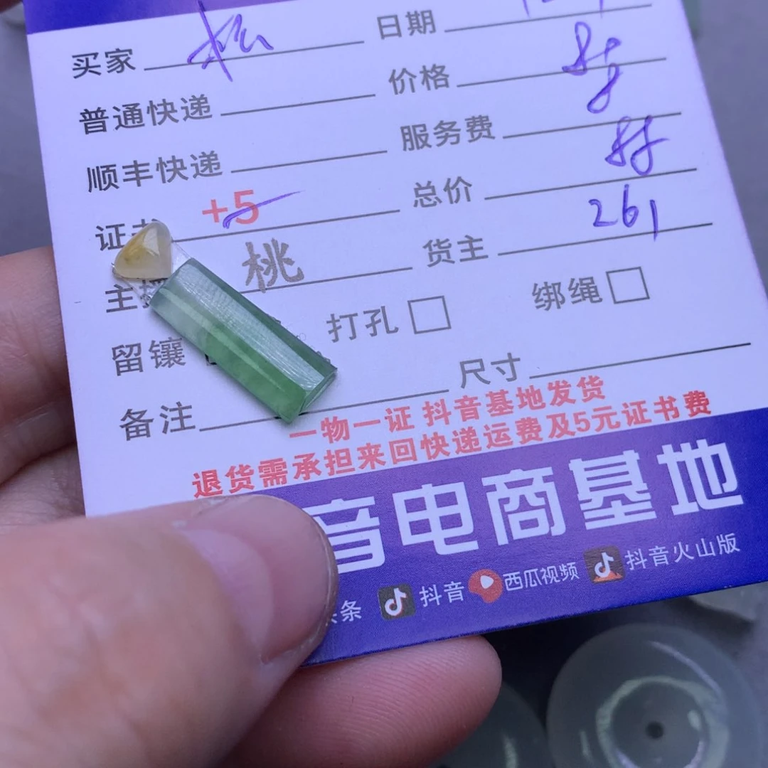 颈饰未镶嵌翡翠松**影