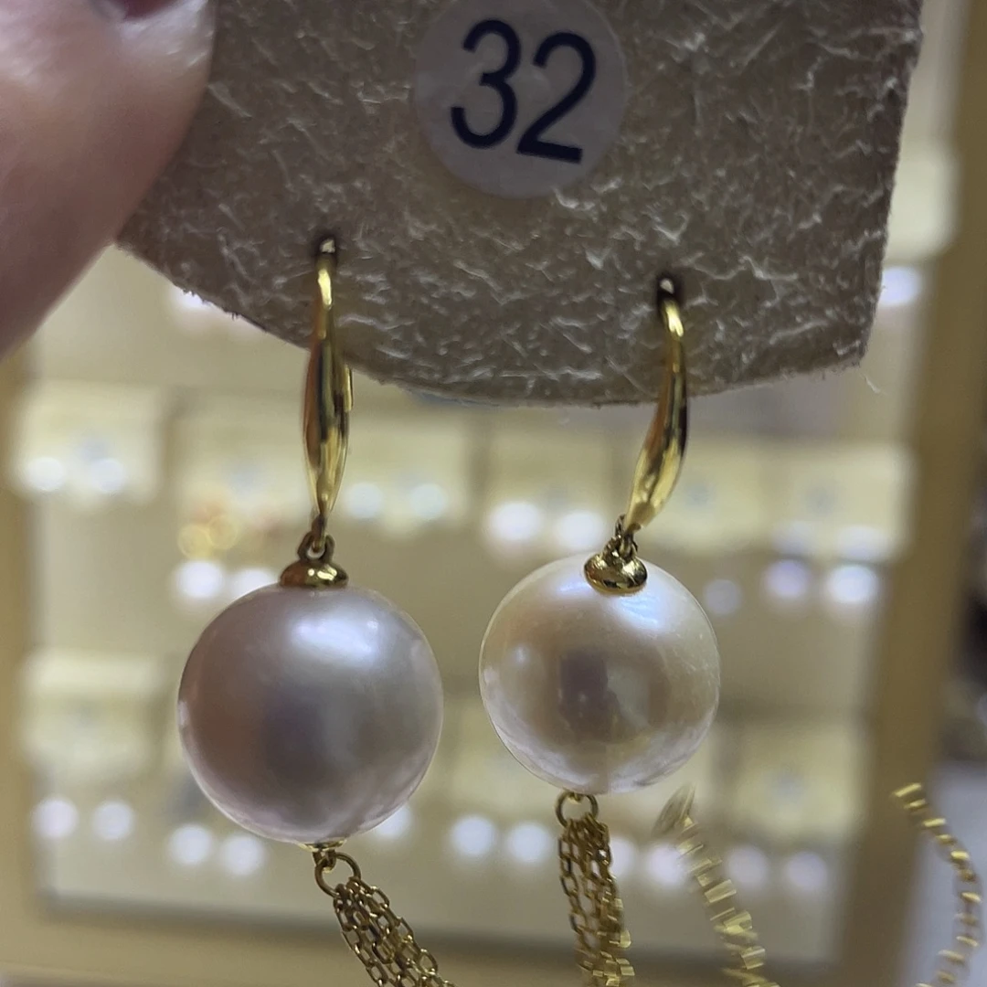 耳饰淡水珍珠银S925镶嵌