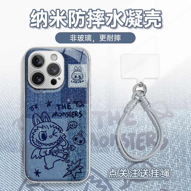 适用于苹果16华为OPPO小米VIVO高颜值简约LJ闪粉水凝手机壳AM0357