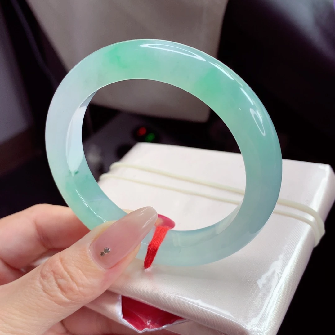 未镶嵌手镯翡翠9902青山绿水 种老 起光 透亮 完美