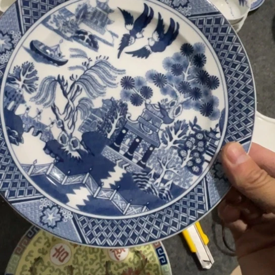 瓷片陶瓷19厘米红叶