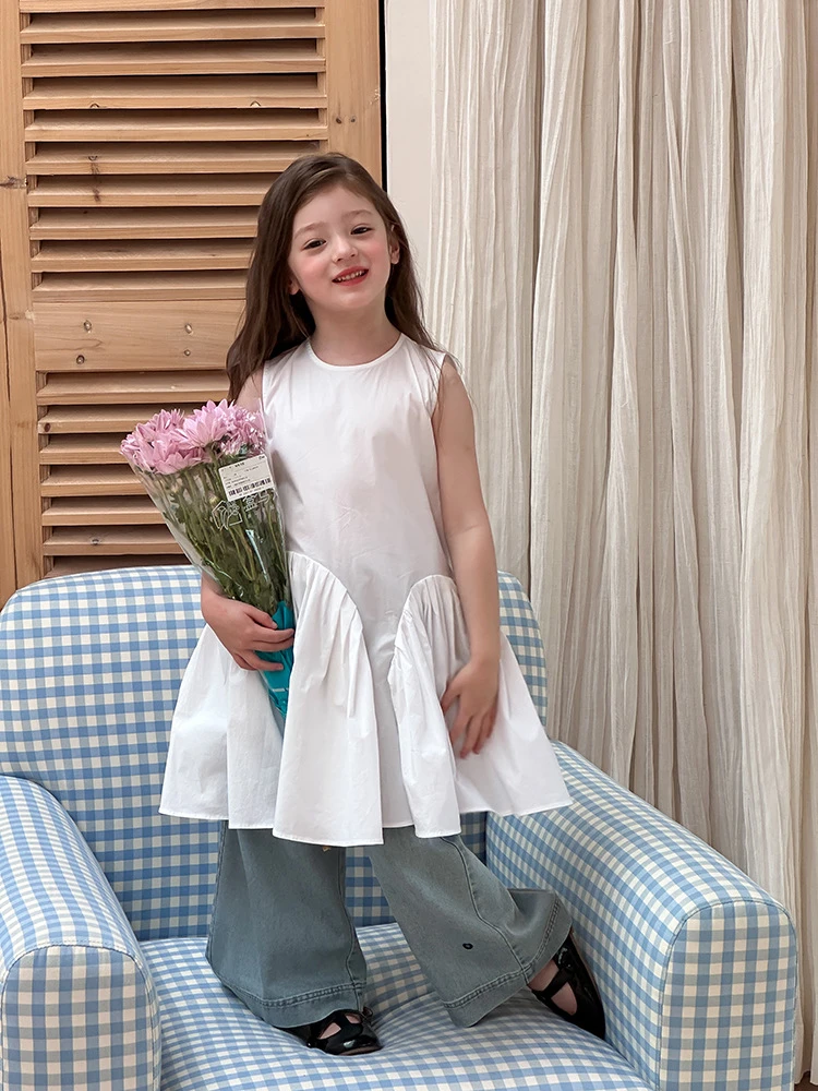 【现货已开价】度假风连衣裙夏设计感花苞蓬蓬大裙摆背心裙25C177