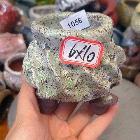 粗陶花盆手工花盆制作就这样