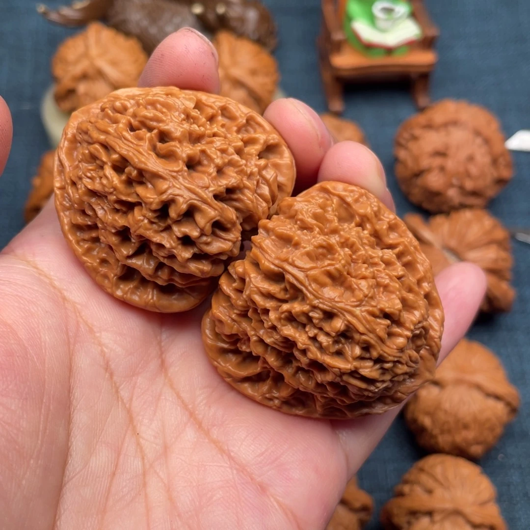 把件文玩核桃44精品高炮三角南疆