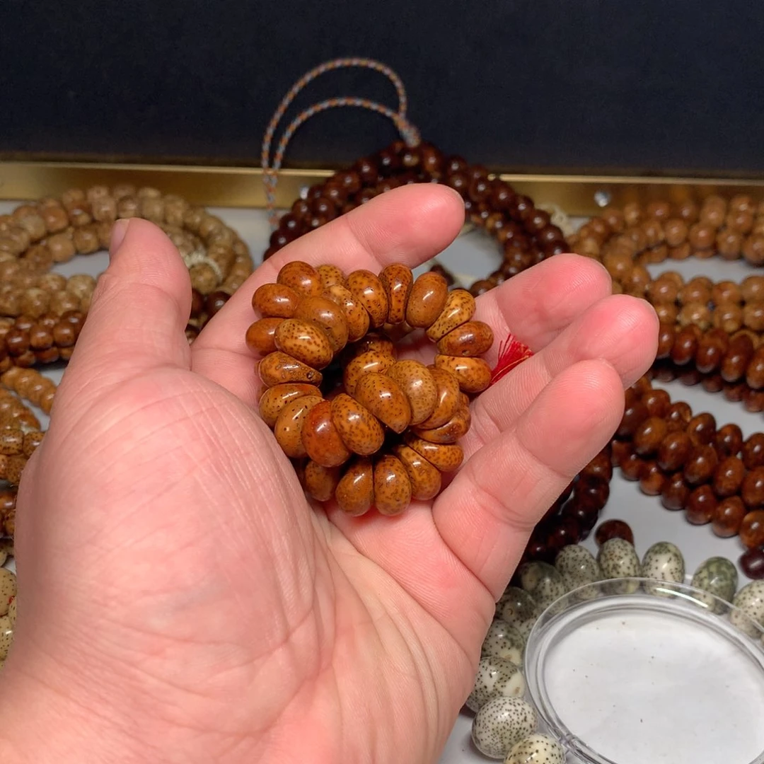 吊坠星月菩提陈化料13手工蒜瓣大肠手持款