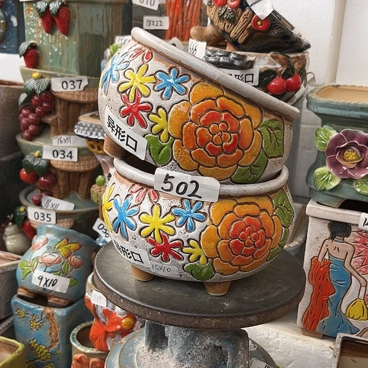 粗陶材质多肉花盆