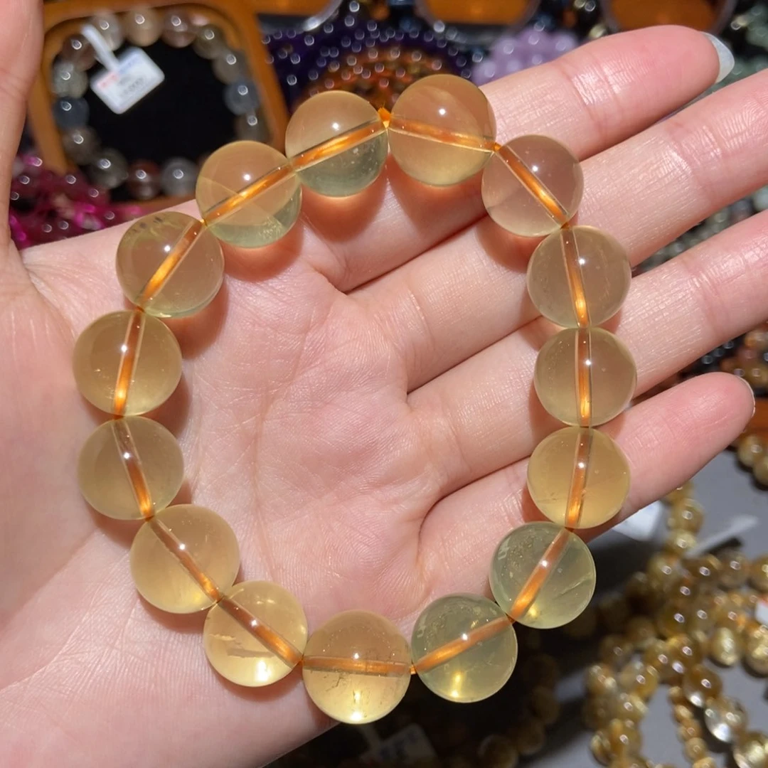 水晶手链未镶嵌黄水晶13m+