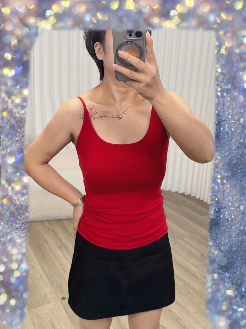 薄杯修身大胸显瘦通勤打底吊带背心美背肩带可调节瑜伽百搭8109