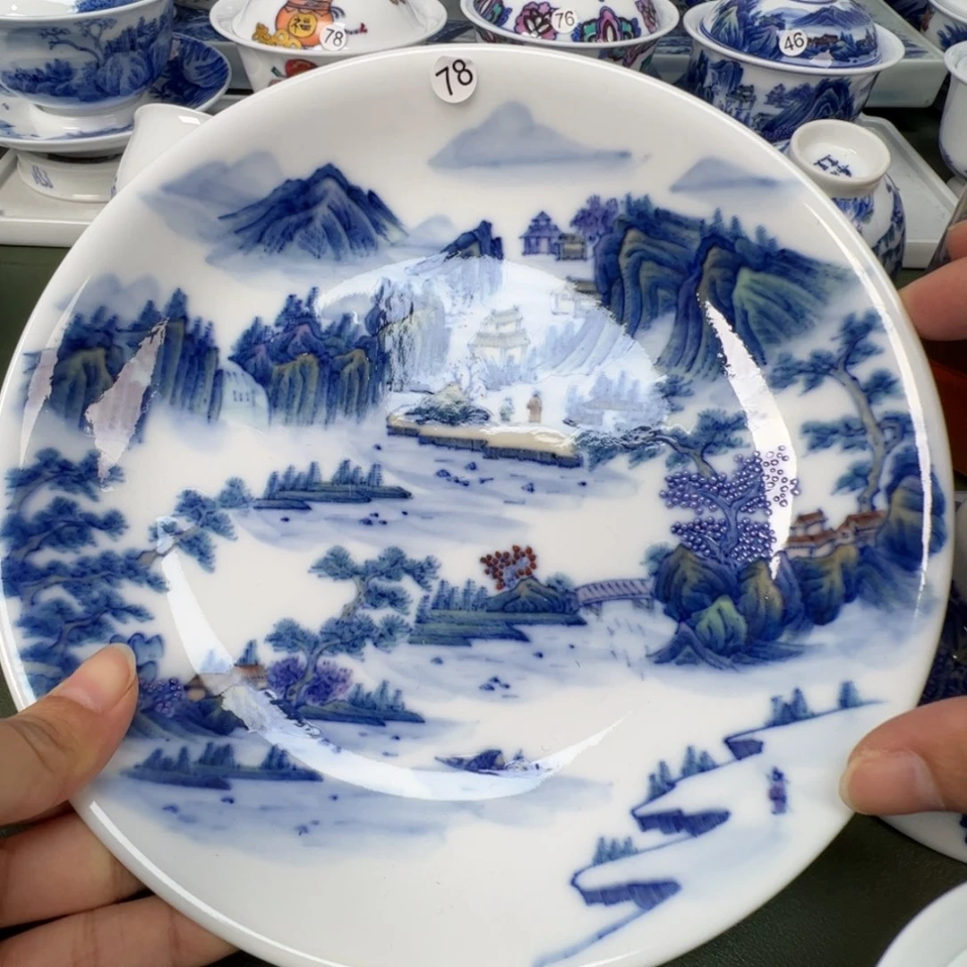 陶瓷景德镇纯手工纯手绘茶具木木78