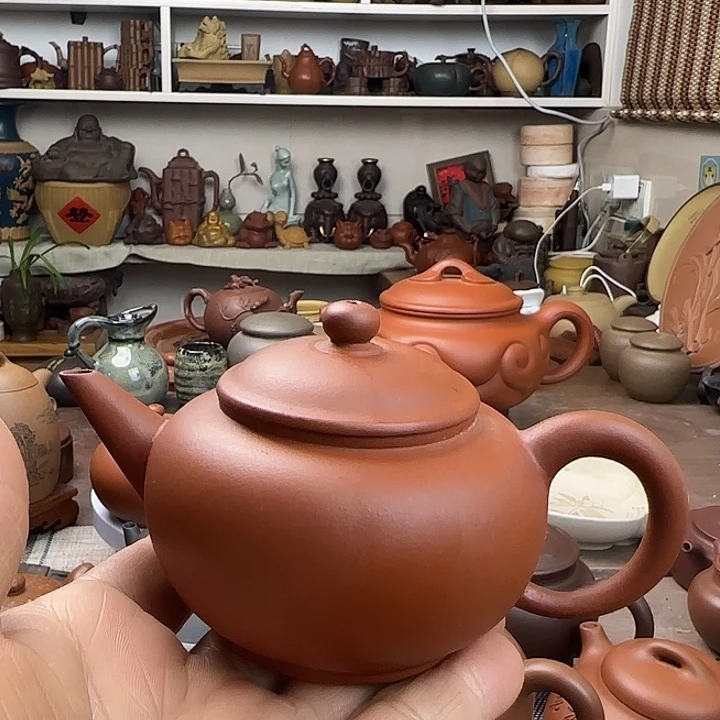 忠***茶壶朱泥原矿紫砂