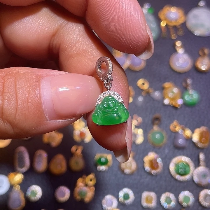 翡翠银S925镶嵌颈饰