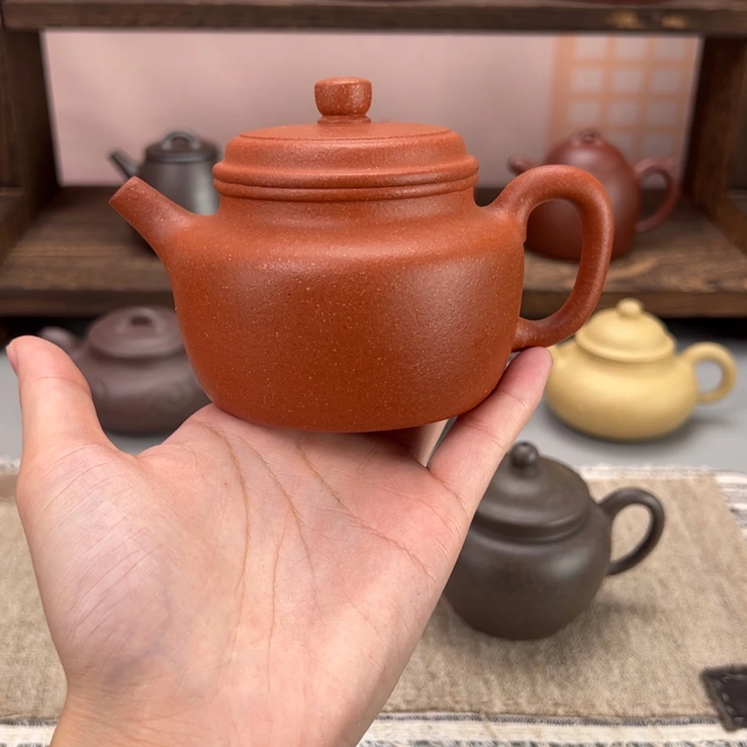 茶杯紫砂红降坡德钟240cc